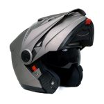 Milwaukee Helmets Silver Ominous Dual Sport Advanced Motorcycle Modular Helmet Biker DOT Approved MPH9822DOT