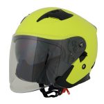 Milwaukee Helmets MPH9823DOT Shift Open Face 3/4 Neon Yellow Helmet Biker w/ Drop Down Visor - Image 8