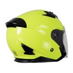 Milwaukee Helmets MPH9823DOT Shift Open Face 3/4 Neon Yellow Helmet Biker w/ Drop Down Visor - Image 12
