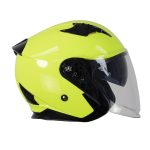 Milwaukee Helmets MPH9823DOT Shift Open Face 3/4 Neon Yellow Helmet Biker w/ Drop Down Visor - Image 13