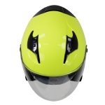 Milwaukee Helmets MPH9823DOT Shift Open Face 3/4 Neon Yellow Helmet Biker w/ Drop Down Visor - Image 14