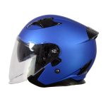 Milwaukee Helmets MPH9825DOT Shift Open Face 3/4 Blue Helmet Biker w/ Drop Down Visor - Image 9