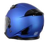 Milwaukee Helmets MPH9825DOT Shift Open Face 3/4 Blue Helmet Biker w/ Drop Down Visor - Image 10