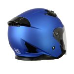 Milwaukee Helmets MPH9825DOT Shift Open Face 3/4 Blue Helmet Biker w/ Drop Down Visor - Image 12