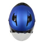 Milwaukee Helmets MPH9825DOT Shift Open Face 3/4 Blue Helmet Biker w/ Drop Down Visor - Image 14