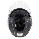 Milwaukee Helmets MPH9825DOT Shift Open Face 3/4 Blue Helmet Biker w/ Drop Down Visor - Image 15
