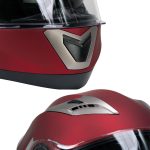 Milwaukee Helmets MPH9826DOT Ionized Flat Red Advanced Motorcycle Modular Helmet w/ Drop Down Visor - Image 8