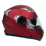 Milwaukee Helmets MPH9826DOT Ionized Flat Red Advanced Motorcycle Modular Helmet w/ Drop Down Visor - Image 10