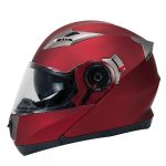 Milwaukee Helmets MPH9826DOT Ionized Flat Red Advanced Motorcycle Modular Helmet w/ Drop Down Visor - Image 12
