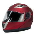 Milwaukee Helmets MPH9826DOT Ionized Flat Red Advanced Motorcycle Modular Helmet w/ Drop Down Visor - Image 13