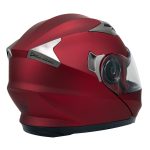 Milwaukee Helmets MPH9826DOT Ionized Flat Red Advanced Motorcycle Modular Helmet w/ Drop Down Visor - Image 15