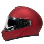 Milwaukee Helmets MPH9827DOT Cypher Flat Red Advanced Motorcycle Modular Helmet w/ Drop Down Visor - Image 16