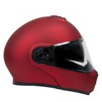 Milwaukee Helmets MPH9827DOT Cypher Flat Red Advanced Motorcycle Modular Helmet w/ Drop Down Visor - Image 17