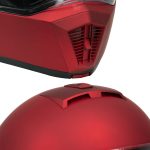 Milwaukee Helmets MPH9827DOT Cypher Flat Red Advanced Motorcycle Modular Helmet w/ Drop Down Visor - Image 8