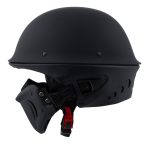Milwaukee Helmets MPH9830DOT Rascal 3/4 Open Face Flat Black 2 in 1 Motorcycle Helmet Biker - Image 5