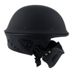 Milwaukee Helmets MPH9830DOT Rascal 3/4 Open Face Flat Black 2 in 1 Motorcycle Helmet Biker - Image 6