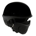 Milwaukee Helmets MPH9831DOT Rascal 3/4 Open Face Gloss Black 2 in 1 Motorcycle Helmet Biker - Image 8