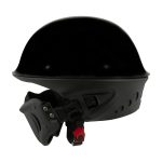 Milwaukee Helmets MPH9831DOT Rascal 3/4 Open Face Gloss Black 2 in 1 Motorcycle Helmet Biker - Image 5