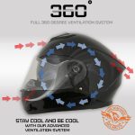 Milwaukee Helmets MPH9836DOT Sweeper Gloss Black DOT Approved Motorcycle Full Face Helmet Biker w/ Drop Down Visor - Image 4