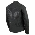 Milwaukee Leather MPL1954 Women’s ‘Studded Wings’ Black Textile Moto Jacket - Image 11