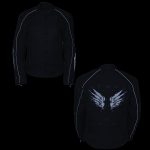 Milwaukee Leather MPL1954 Women’s ‘Studded Wings’ Black Textile Moto Jacket - Image 5
