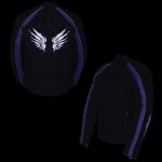 Milwaukee Leather MPL1954 Women’s ‘Studded Wings’ Black and Purple Textile Moto Jacket - Image 7