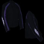 Milwaukee Leather MPL1954 Women’s ‘Studded Wings’ Black and Purple Textile Moto Jacket - Image 8