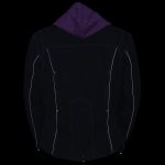 Milwaukee Leather MPL1967 Women’s 3/4 Hooded Black and Purple Textile Jacket with Reflective Tribal Detail - Image 4