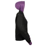 Milwaukee Leather MPL1967 Women’s 3/4 Hooded Black and Purple Textile Jacket with Reflective Tribal Detail - Image 10