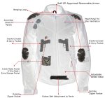 Milwaukee Leather Women’s Be Cool Black/Grey Textile Motorcycle Jacket w/ CE Armor – MPL22700 - Image 2