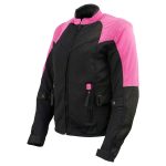 Milwaukee Leather Women’s Be Cool Black/Fuchsia Textile Motorcycle Jacket w/ CE Armor – MPL22702 - Image 6