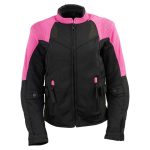 Milwaukee Leather Women’s Be Cool Black/Fuchsia Textile Motorcycle Jacket w/ CE Armor – MPL22702 - Image 9