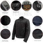 Milwaukee Leather Women’s Shade Black Textile Motorcycle Jacket w/ CE Armor – MPL22706 - Image 2