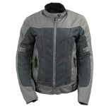 Milwaukee Leather Women’s Shade Black/Grey Textile Motorcycle Jacket w/ CE Armor – MPL22707 - Image 8