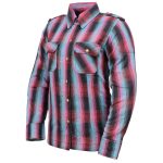 Milwaukee Leather MPL2603 Women’s Plaid Flannel Biker Shirt with CE Approved Armor – Reinforced w/ Aramid Fiber - Image 16