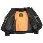 Milwaukee Leather MPL2730 Women’s Black Crossover Textile Scooter Jacket with Reflective Skulls - Image 4