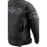 Milwaukee Leather MPL2730 Women’s Black Crossover Textile Scooter Jacket with Reflective Skulls - Image 9