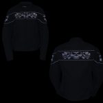 Milwaukee Leather MPL2730 Women’s Black Crossover Textile Scooter Jacket with Reflective Skulls - Image 5