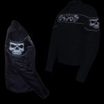 Milwaukee Leather MPL2730 Women’s Black Crossover Textile Scooter Jacket with Reflective Skulls - Image 6