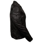 Milwaukee Leather MPL2730 Women’s Black Crossover Textile Scooter Jacket with Reflective Skulls - Image 11