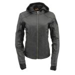 Milwaukee Leather MPL2746 Women’s Lightweight Hoodie Textile Scuba Jacket with Purple Wings - Image 6
