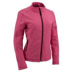 Milwaukee Leather MPL2763 Women’s Fuchsia Waterproof Lightweight Soft Shell Jacket
