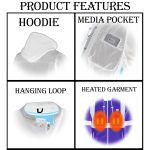 Nexgen Heat MPL2767SET Women’s Black Soft Shell Heated Jacket with Detachable Hood (Included Rechargeable 10000mAh Battery) - Image 9