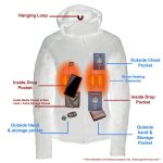 Nexgen Heat MPL2767SET Women’s Black Soft Shell Heated Jacket with Detachable Hood (Included Rechargeable 10000mAh Battery) - Image 8