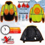 Nexgen Heat MPL2773SET Women’s High-Viz ‘Heated’ Textile Jacket (Rechargeable Battery Pack Included) - Image 5