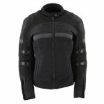 Milwaukee Leather MPL2775 Black Armored Textile Motorcycle Jacket for Women – All Season Jacket w/ Removable Liner - Image 10