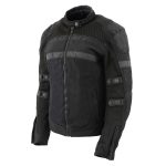 Milwaukee Leather MPL2775 Black Armored Textile Motorcycle Jacket for Women – All Season Jacket w/ Removable Liner - Image 9