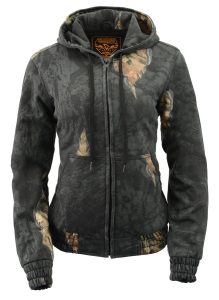 Milwaukee Leather MPL2779 Women’s Mossy Oak Eclipse Zipper Front Hoodie - Image 7