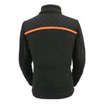 Milwaukee Leather MPL2783 Women’s Black Micro Fleece Zipper Front Jacket with Orange Stripe - Image 8