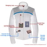 Milwaukee Leather MPL2783 Women’s Black Micro Fleece Zipper Front Jacket with Orange Stripe - Image 5